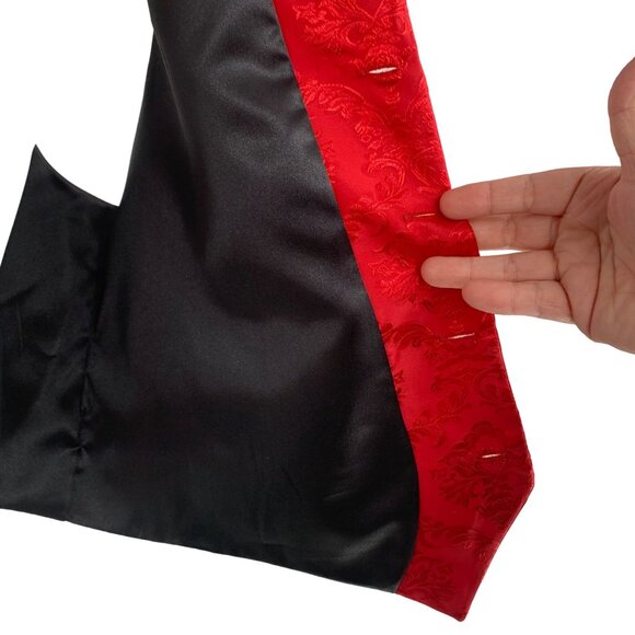 Frontier Classics Mens XL Red Paisley Vest Button Front Adjustable Back Formal - Picture 6 of 14